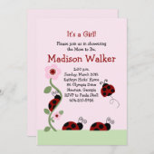 Rode en zwarte luibugs op de ventilatordouche voor kaart (Voorkant / Achterkant)