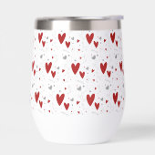 Rode en Zwarte Met de Hand Getekende Doodle Harten (Links)