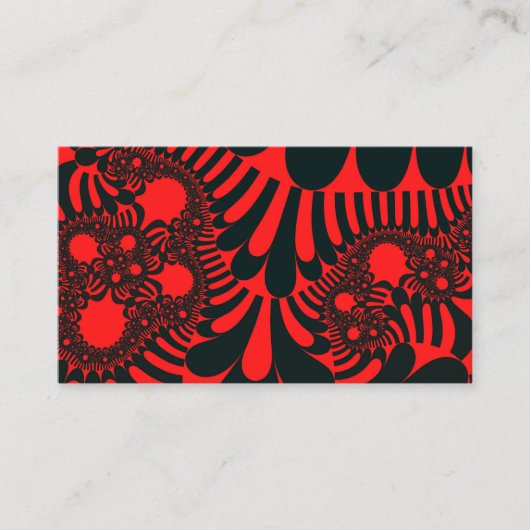 Rode en zwarte mod visitekaartje (Voorkant)