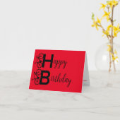 Rode en zwarte mountainbike gelukkige verjaardag kaart (Gele Bloem)