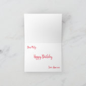 Rode en zwarte mountainbike gelukkige verjaardag kaart (Binnen)