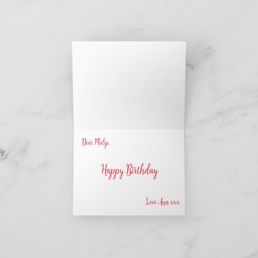 Rode en zwarte mountainbike MTB Gelukkige verjaard Kaart (Binnen)