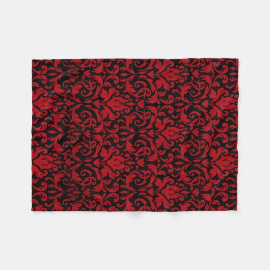 RODE EN ZWARTE ONTWERP FLEECE DEKEN (Voorkant (Horizontaal))