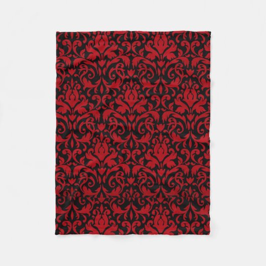 RODE EN ZWARTE ONTWERP FLEECE DEKEN (Voorkant)
