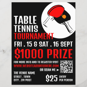 Rode en zwarte pedalen, Tennis Tournament Flyer