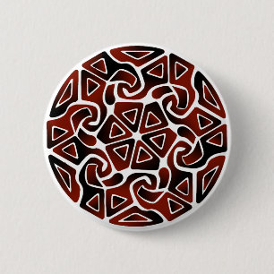 Rode en zwarte pijlen ronde button 5,7 cm