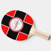 Rode en zwarte pingpong paddle tafeltennisbatje (Zijkant)