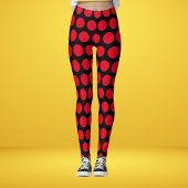 Rode en zwarte poka Dots Trendy Leggings