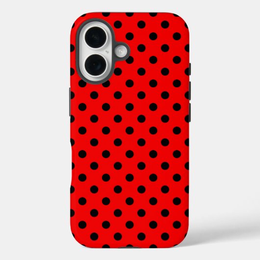 Rode en zwarte pooldots Case-Mate iPhone case (Achterkant)