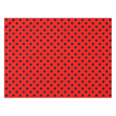 Rode en zwarte pooldots tafelkleed (Voorkant (Horizontaal))