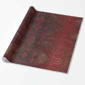 Rode en zwarte Python print Cadeaupapier (Uitgerold)