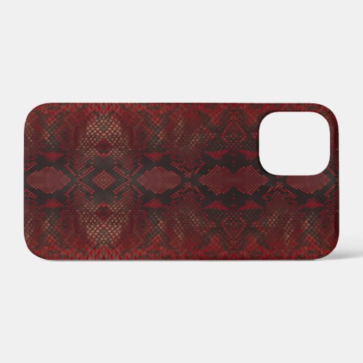 Rode en zwarte Python print Case-Mate iPhone Case (Achterkant (horizontaal))