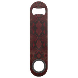 Rode en Zwarte Python Print Creditkaart Flessenopener