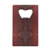 Rode en Zwarte Python Print Creditkaart Flessenopener (Achterkant)