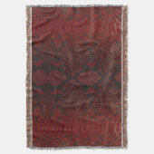 Rode en zwarte Python print Deken (Voorkant Verticaal)