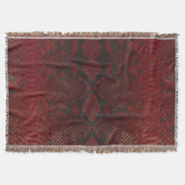 Rode en zwarte Python print Deken