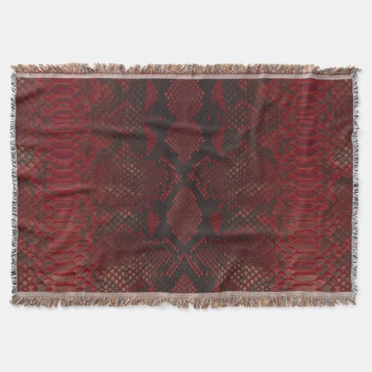 Rode en zwarte Python print Deken (Voorkant)