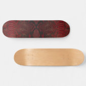 Rode en zwarte Python print Persoonlijk Skateboard (Horizontaal)