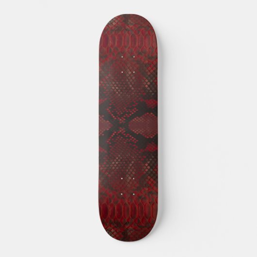 Rode en zwarte Python print Persoonlijk Skateboard (Voorkant)