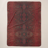 Rode en zwarte Python print Sherpa Deken (Voorkant)