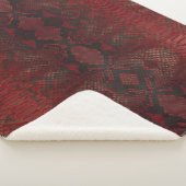 Rode en zwarte Python print Sherpa Deken (3/4)