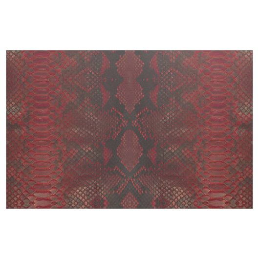 Rode en zwarte Python print Stof (Yard (91,4 cm))