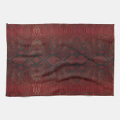 Rode en zwarte Python print Theedoek (Horizontaal)