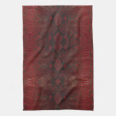 Rode en zwarte Python print Theedoek (Verticaal)