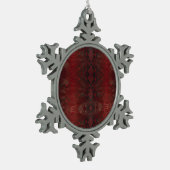 Rode en zwarte Python print Tin Sneeuwvlok Ornament (Links)