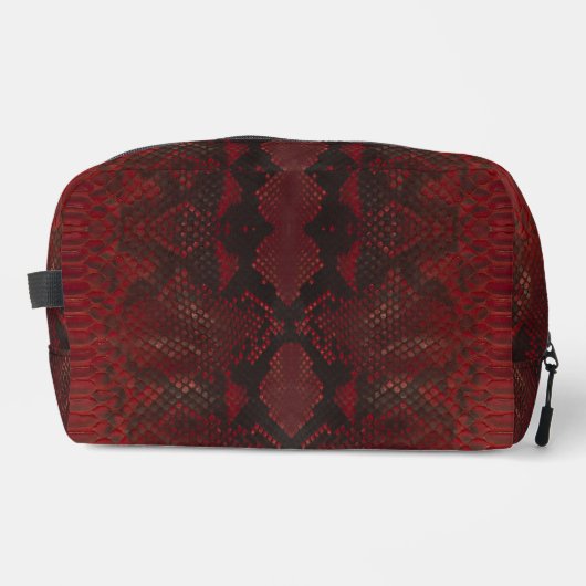 Rode en zwarte Python print Toilettasje (Voorkant)