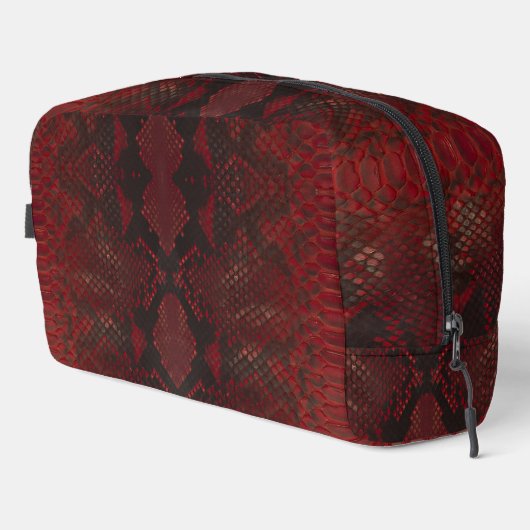 Rode en zwarte Python print Toilettasje (Rechterhoek)