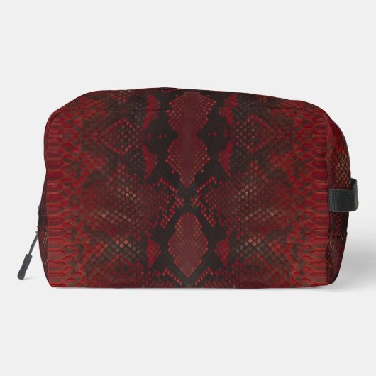 Rode en zwarte Python print Toilettasje (Achterkant)