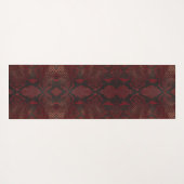 Rode en zwarte Python print Yogamat (Achterkant (horizontaal))