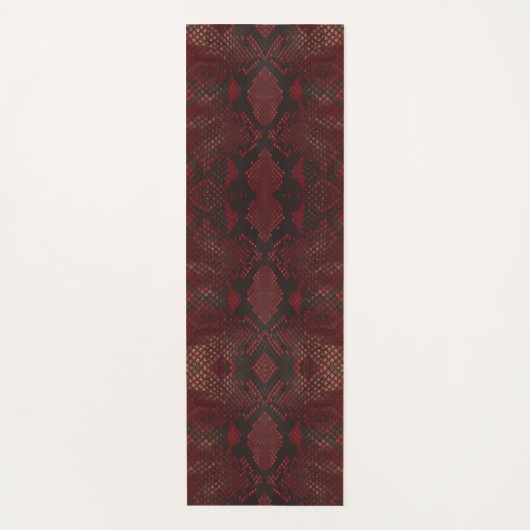 Rode en zwarte Python print Yogamat (Voorkant)