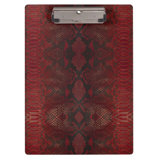 Rode en zwarte pythonprint klembord (Voorkant)