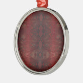 Rode en zwarte pythonprint metalen ornament (Links)