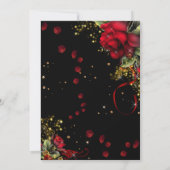 Rode en zwarte Quince uitnodiging (Achterkant)