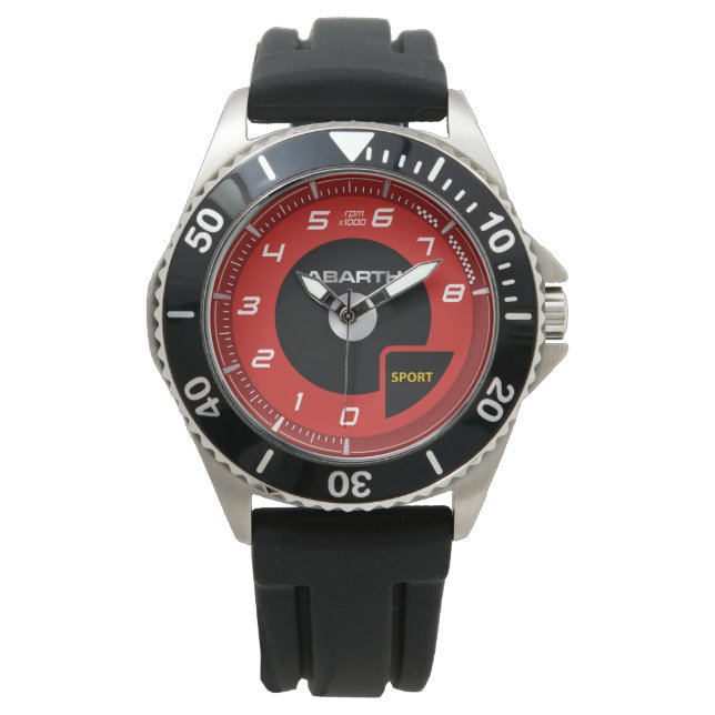 RODE EN ZWARTE RPM SPORT RACING HORLOGE (Voorkant)