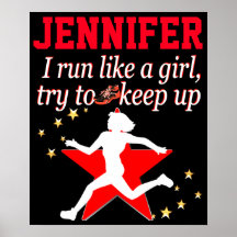 RODE EN ZWARTE RUN ZOALS EEN MEISJE GEPERSONALISEE