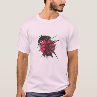Rode en zwarte samurai heren T-shirt
