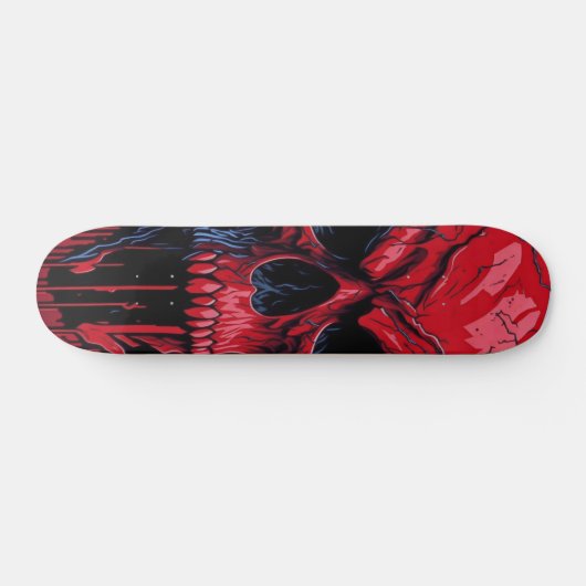 Rode en zwarte schedel - Numb-Skulls Design #2 Persoonlijk Skateboard (Horizontaal)