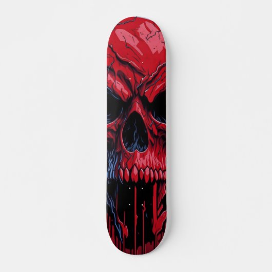 Rode en zwarte schedel - Numb-Skulls Design #2 Persoonlijk Skateboard (Voorkant)