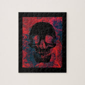 Rode en zwarte schedel Puzzle Legpuzzel (Verticaal)