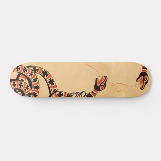 Rode en zwarte slang skateboard (Horizontaal)