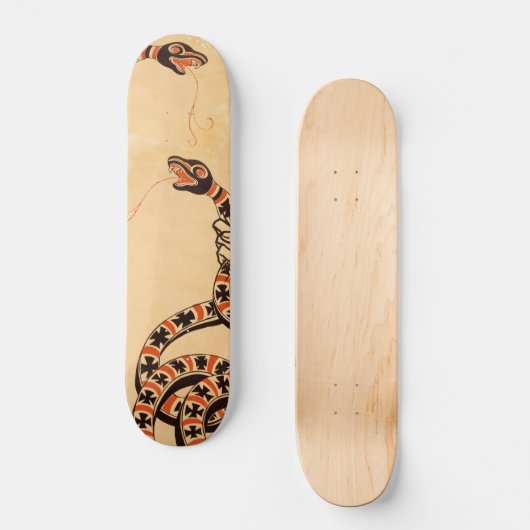 Rode en zwarte slang skateboard (Voorkant)