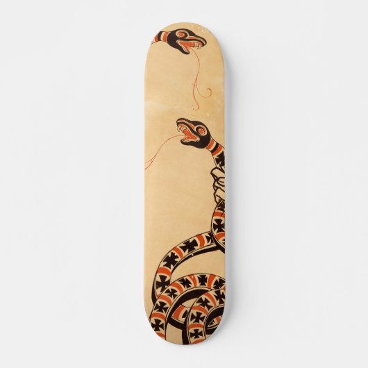 Rode en zwarte slang skateboard (Voorkant)