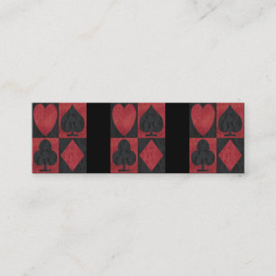 Rode en zwarte sokken in Lace, Mini-Bladwijzer Mini Visitekaartje