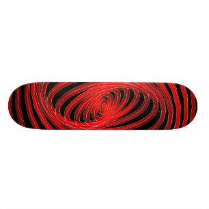 Rode en zwarte spiraalgrafische kaart: Aangepast s Skateboard
