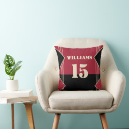 Rode en Zwarte Sport geïnspireerde Worp Kussen
