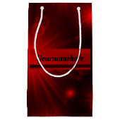 rode en zwarte sterren op maat klein cadeauzakje (Voorkant)